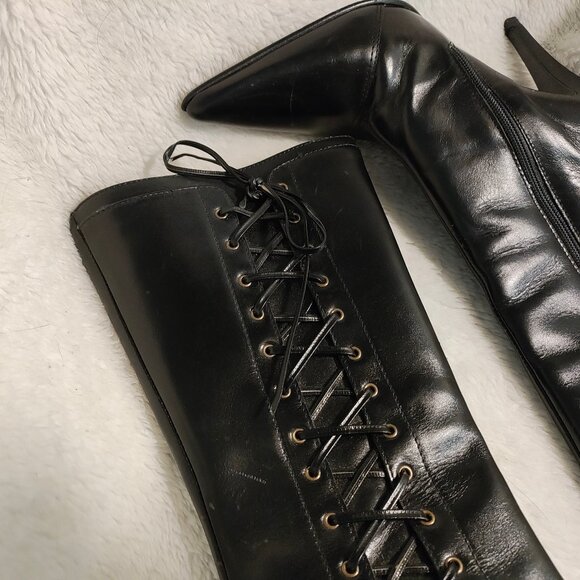 Paro Brasil Black Lace Up Boots 35/36 - Picture 6 of 15